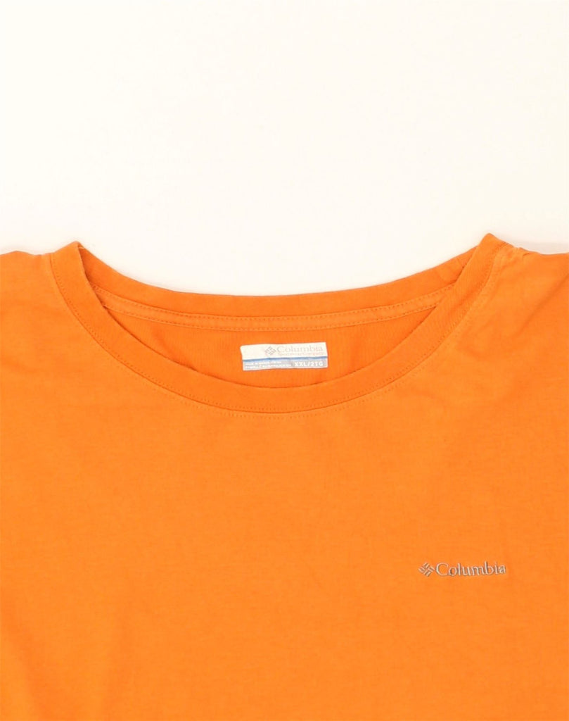 COLUMBIA Mens T-Shirt Top 2XL Orange Cotton | Vintage Columbia | Thrift | Second-Hand Columbia | Used Clothing | Messina Hembry 