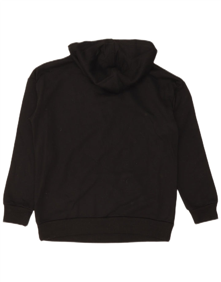 Guess Womens Graphic Hoodie Jumper UK 14 Medium Black