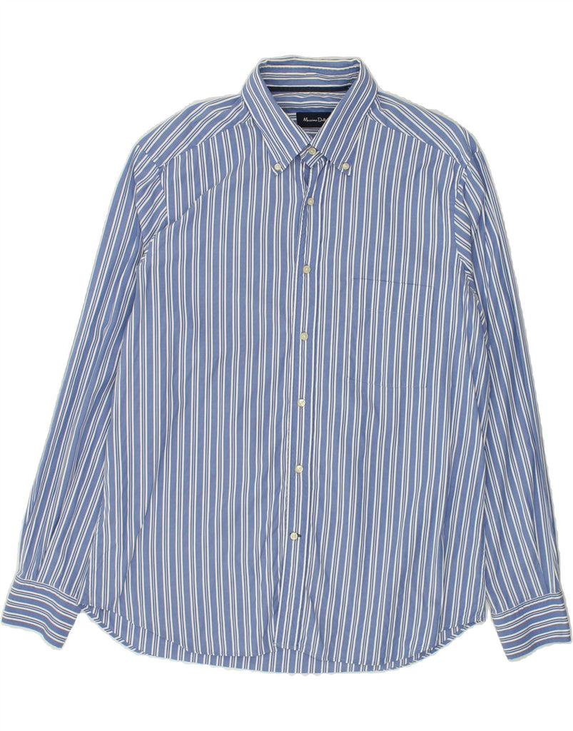 MASSIMO DUTTI Mens Shirt XL Blue Striped Cotton | Vintage Massimo Dutti | Thrift | Second-Hand Massimo Dutti | Used Clothing | Messina Hembry 