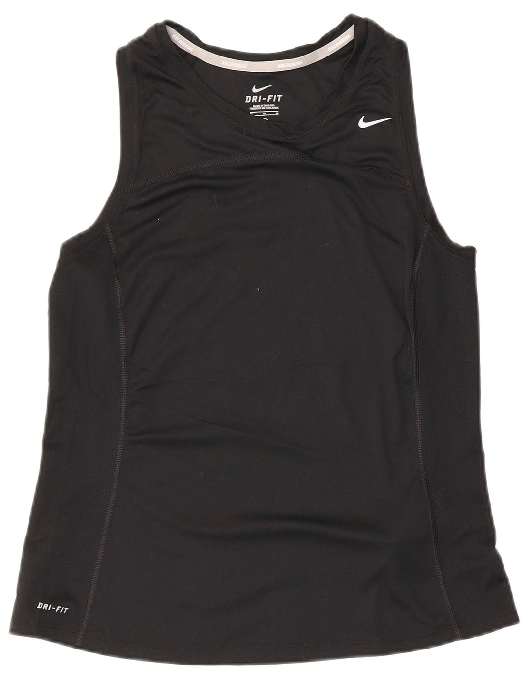 Nike Womens Dri Fit Vest Top UK 12 Medium Black Polyester