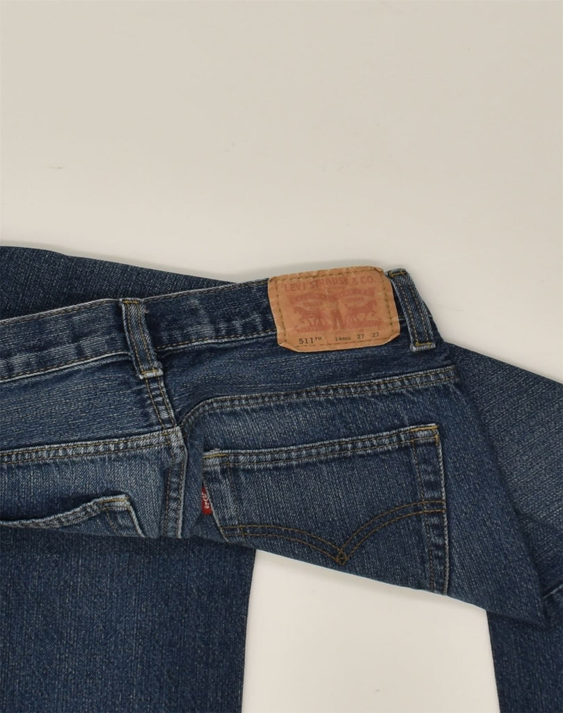 LEVI'S Boys 511 Slim Jeans 13-14 Years W27 L27 Navy Blue Cotton | Vintage Levi's | Thrift | Second-Hand Levi's | Used Clothing | Messina Hembry 