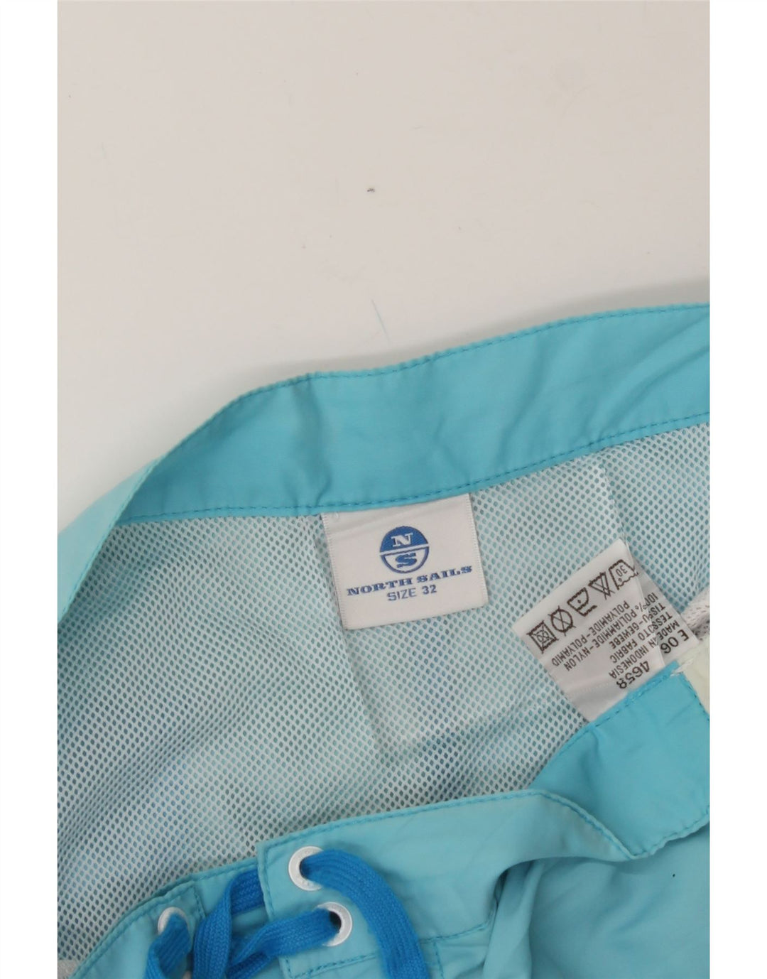NORTH SAILS Mens Graphic Swimming Shorts Medium  Blue Colourblock Vintage North Sails and Second-Hand North Sails from Messina Hembry 