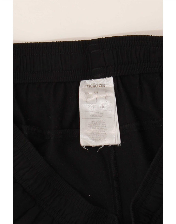 Adidas Mens Tracksuit Trousers Joggers Large Black Polyester