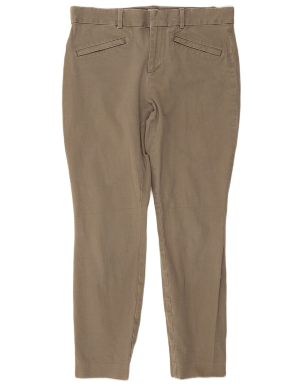 Gap Womens Skinny Cropped Trousers US 8 Medium W30 L25 Khaki Cotton
