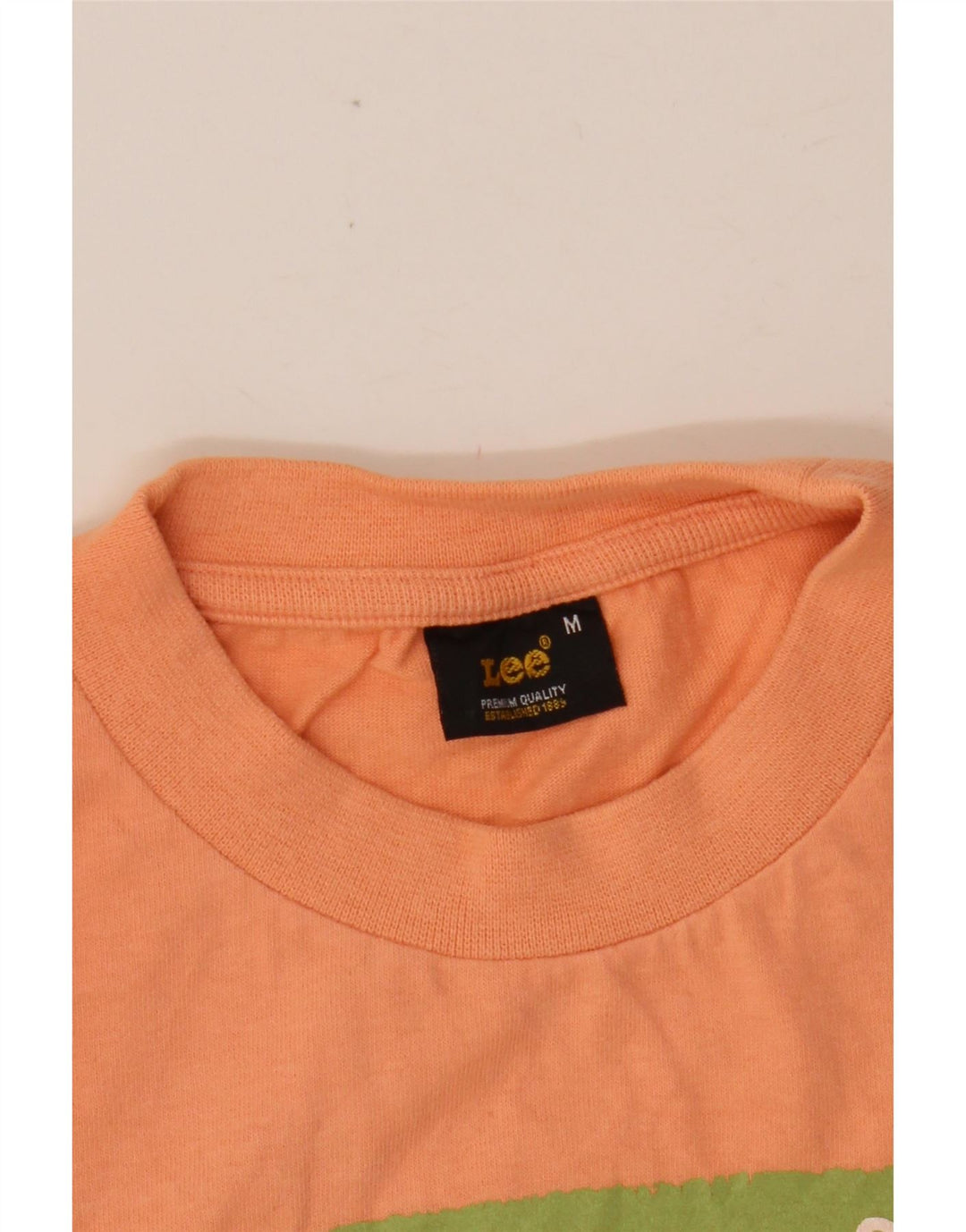 LEE Womens Graphic Top Long Sleeve UK 12 Medium Orange