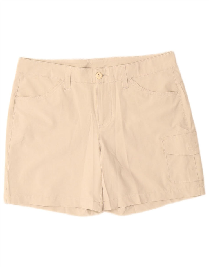 Eddie Bauer Womens Cargo Shorts US 8 Medium W30 Beige Polyester