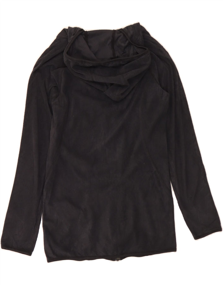 COLUMBIA Womens Hooded Fleece Jacket UK 10 Small Black Vintage Columbia and Second-Hand Columbia from Messina Hembry 