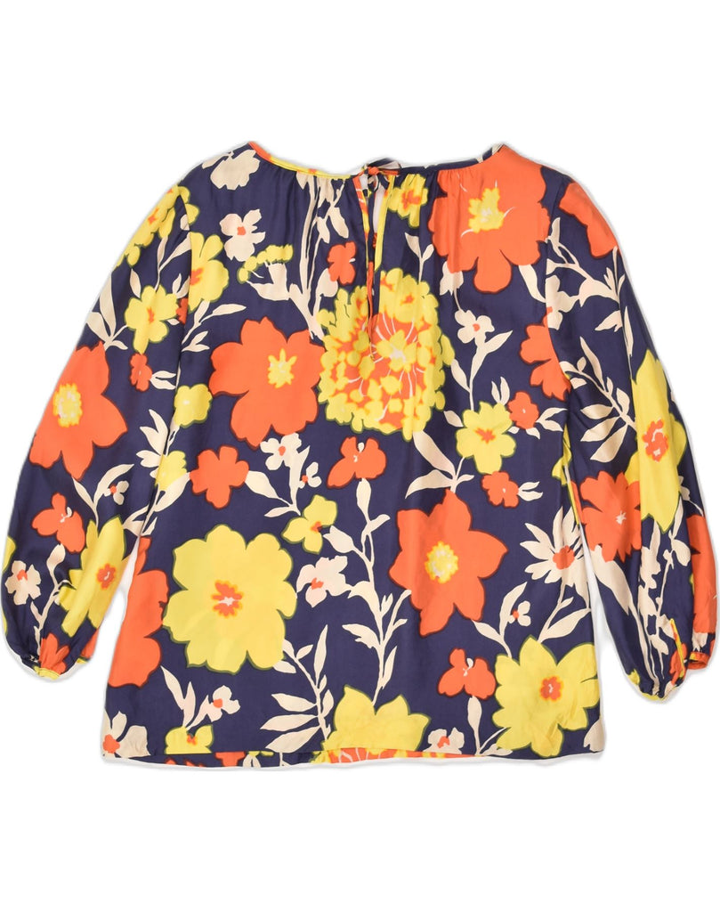 J. CREW Womens Oversized Blouse Top US 0 XS Multicoloured Floral Silk | Vintage J. Crew | Thrift | Second-Hand J. Crew | Used Clothing | Messina Hembry 