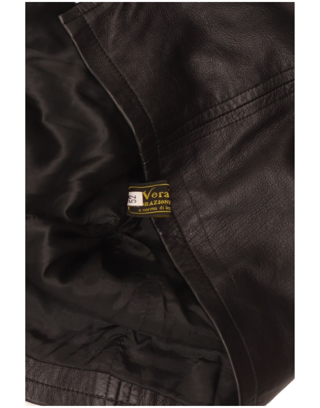 VINTAGE Womens Leather Jacket UK 18 XL Black