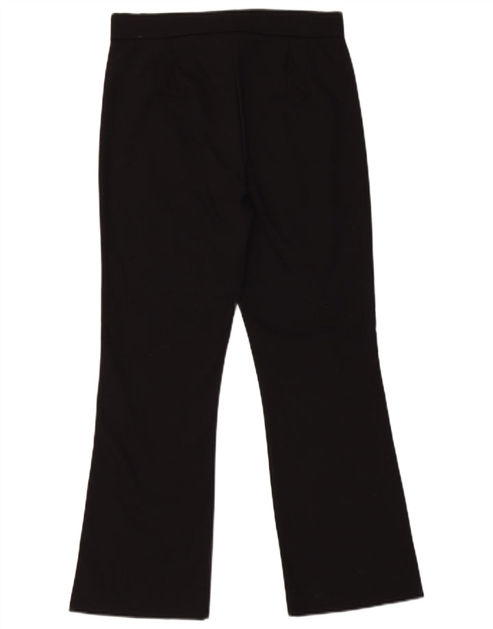 Zara Womens Bootcut Cropped Trousers Medium W28 L26 Black