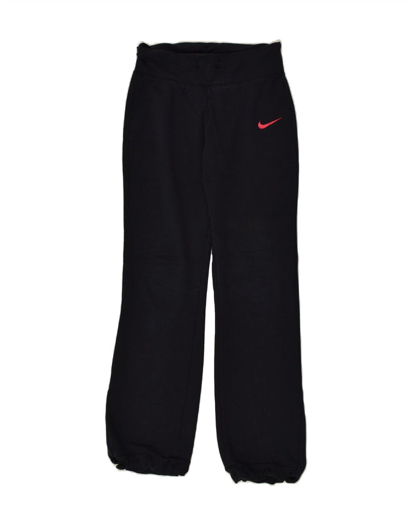 NIKE Womens Tracksuit Trousers Joggers UK 6/8 XS Navy Blue Cotton | Vintage Nike | Thrift | Second-Hand Nike | Used Clothing | Messina Hembry 