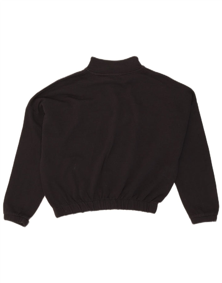 Kappa Womens Oversized Graphic Sweatshirt Jumper UK 10 Small Black