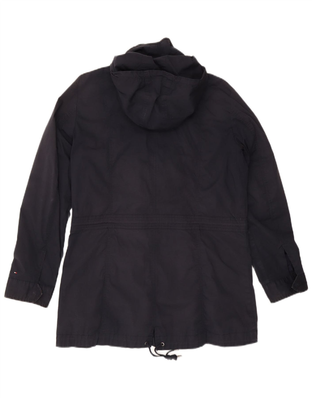 Tommy Hilfiger Womens Hooded Utility Jacket UK 16 Large Navy Blue