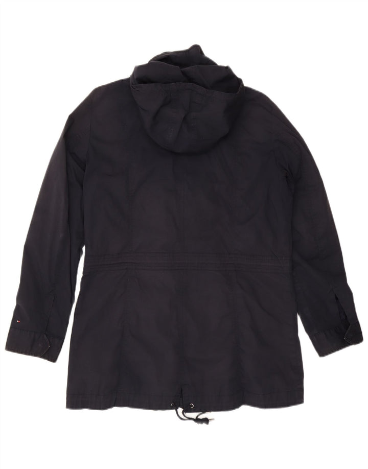 Tommy Hilfiger Womens Hooded Utility Jacket UK 16 Large Navy Blue