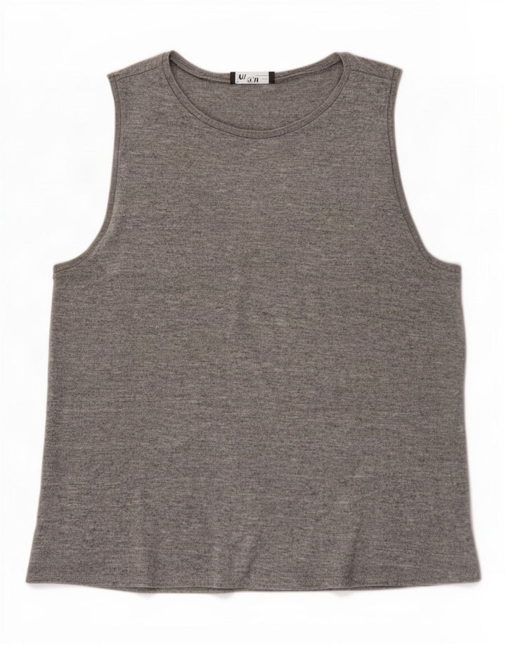 Zara Womens Vest Top UK 18 XL Grey Viscose