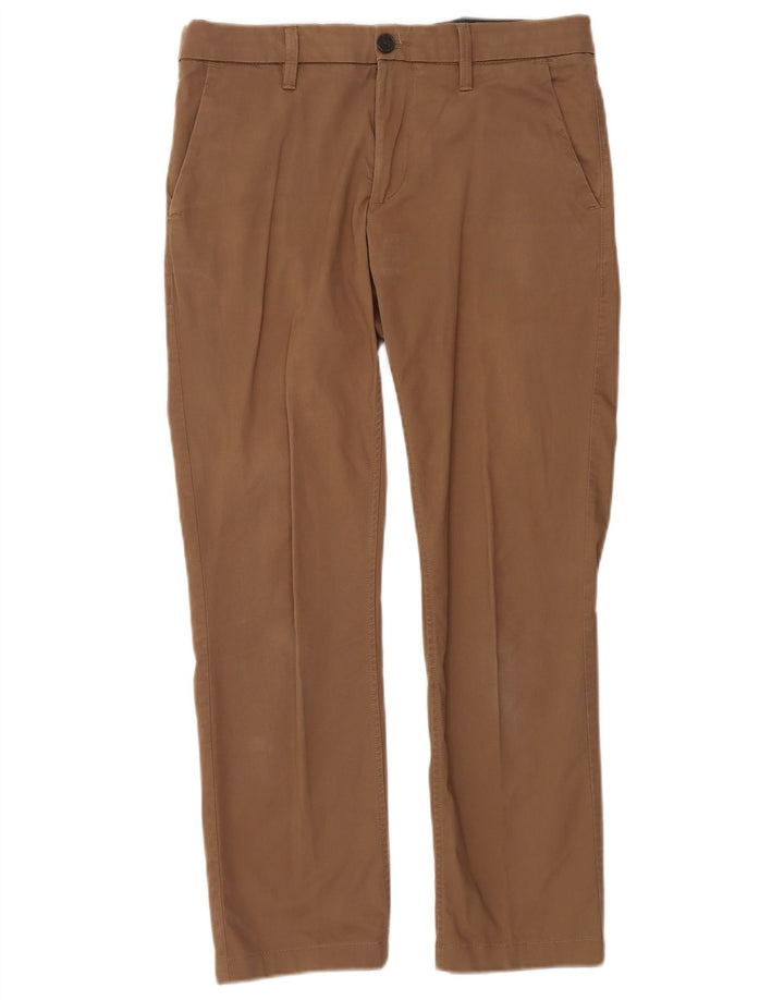 TIMBERLAND Mens Straight Chino Trousers W31 L32  Brown