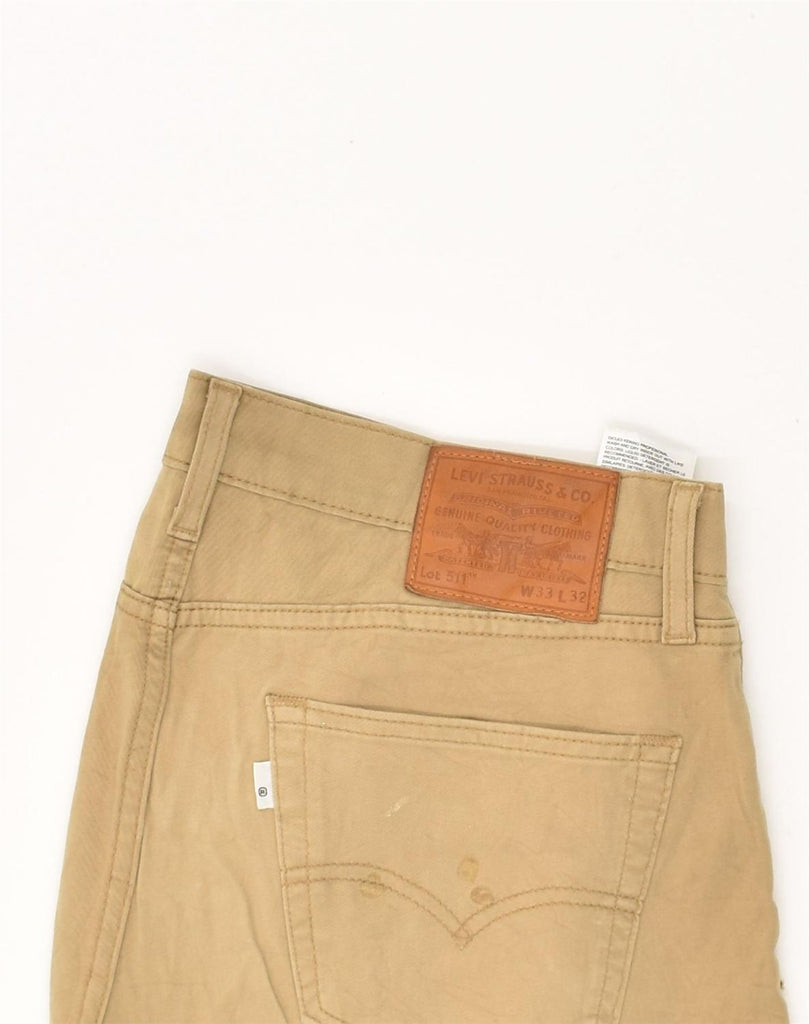 LEVI'S Womens 511 Slim Jeans W33 L32  Beige Cotton | Vintage Levi's | Thrift | Second-Hand Levi's | Used Clothing | Messina Hembry 