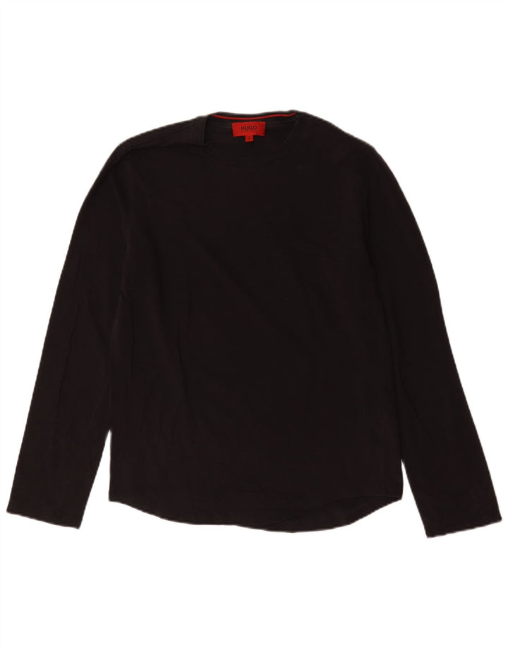 Hugo Boss Mens Top Long Sleeve Small Black Cotton