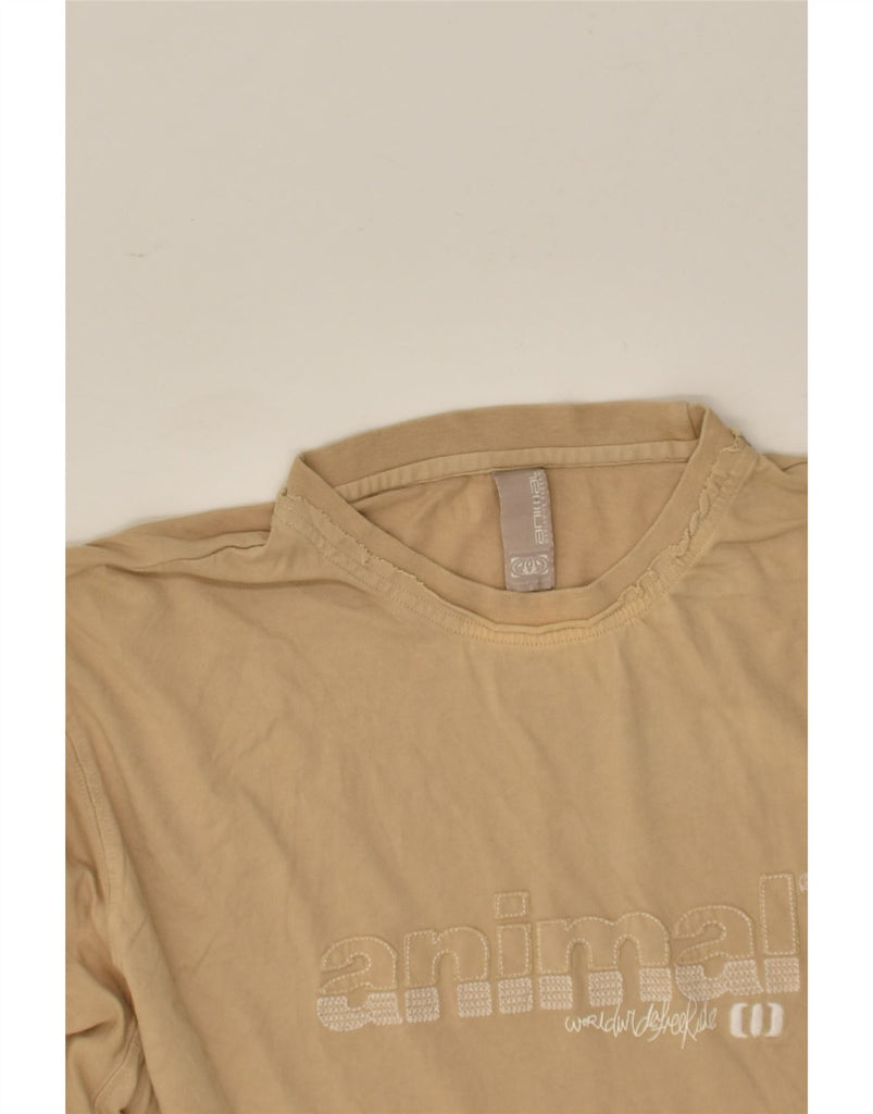 ANIMAL Mens Graphic T-Shirt Top Small Brown Cotton | Vintage Animal | Thrift | Second-Hand Animal | Used Clothing | Messina Hembry 