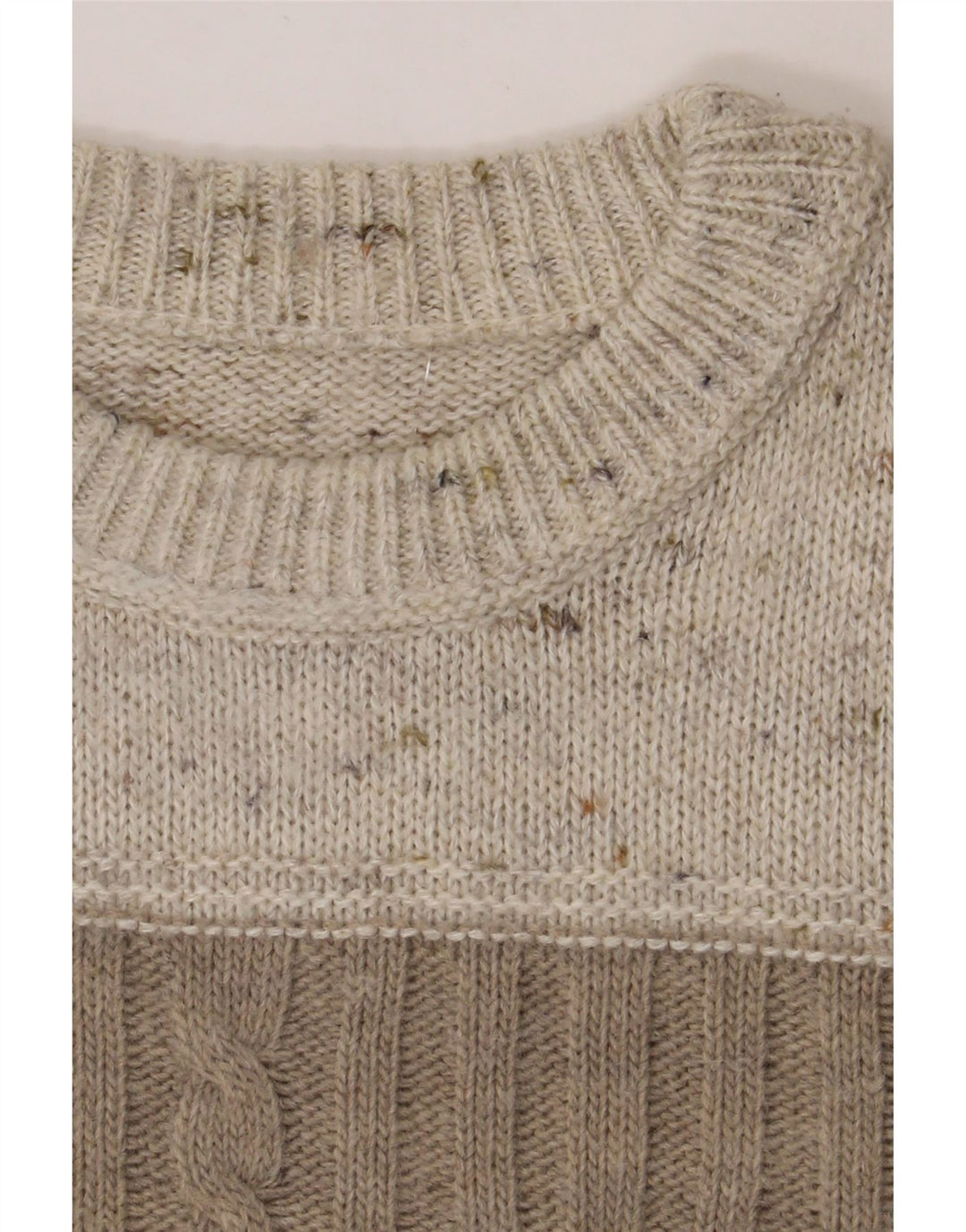 VINTAGE Mens Crew Neck Jumper Sweater Large Grey Fair Isle Vintage Vintage and Second-Hand Vintage from Messina Hembry 