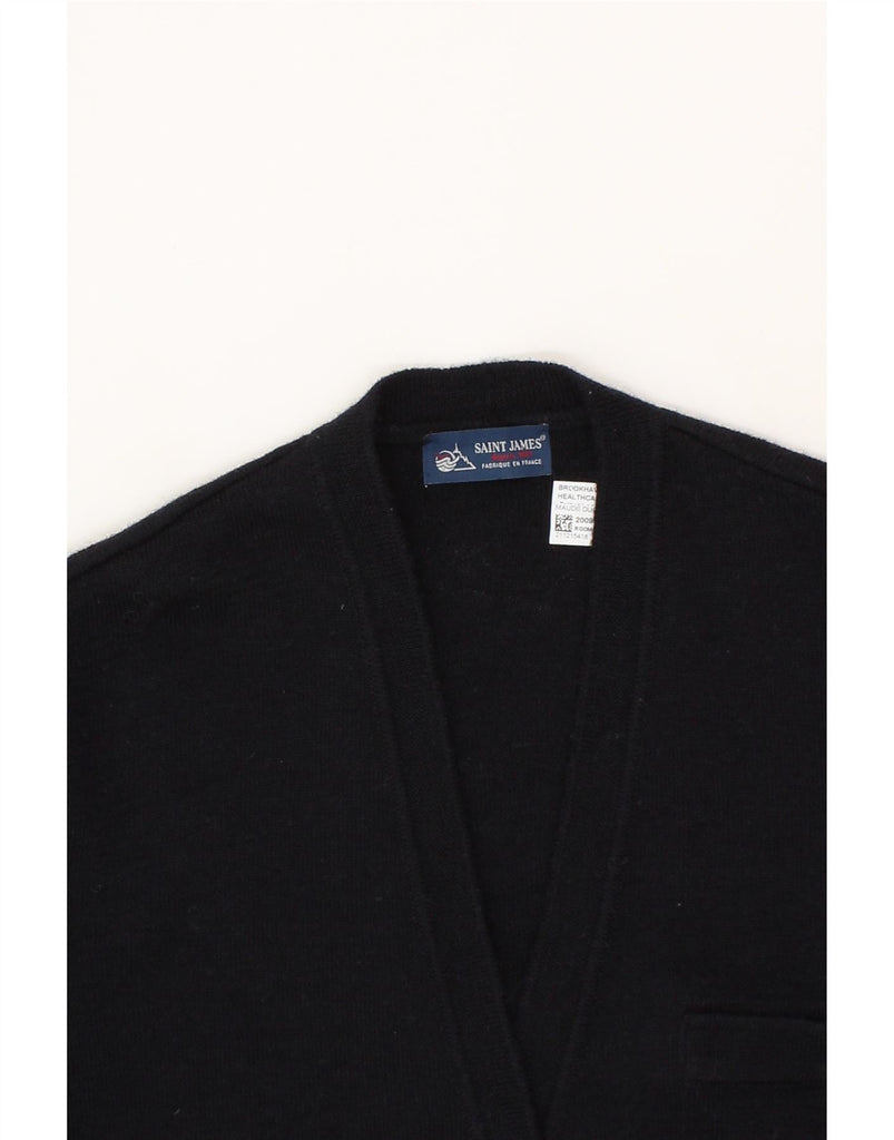 SAINT JAMES Womens Cardigan Sweater UK 16 Large Navy Blue Vintage Saint James and Second-Hand Saint James from Messina Hembry 