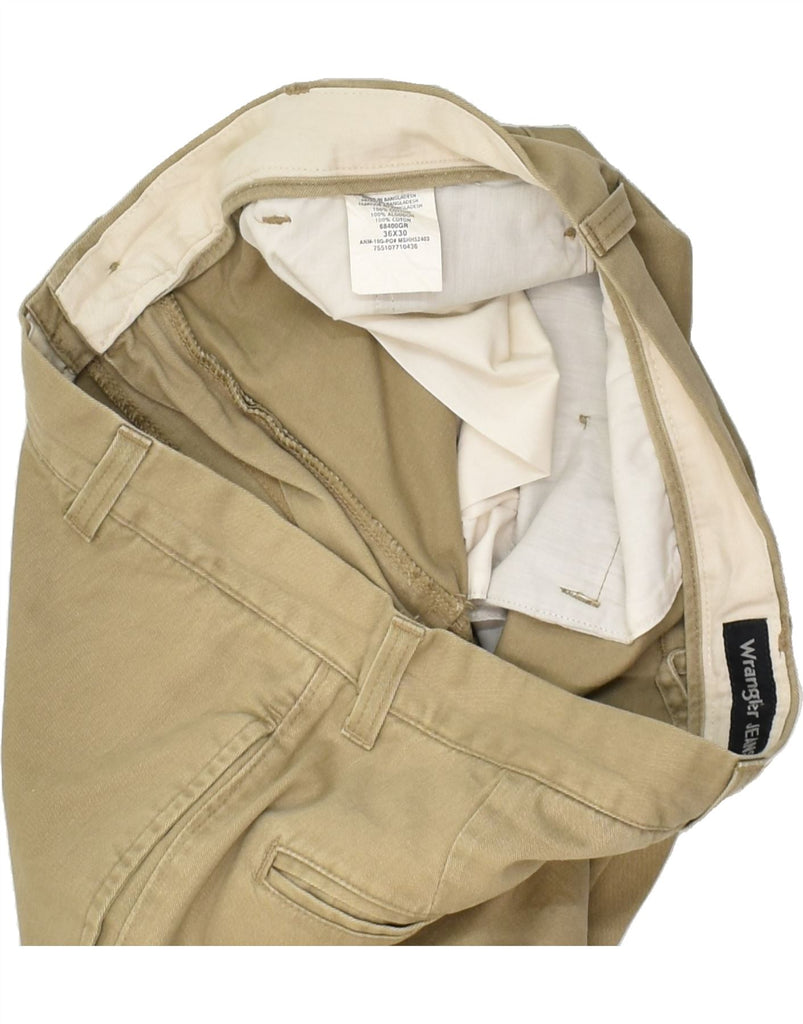 WRANGLER Mens Straight Casual Trousers W36 L26 Beige Cotton | Vintage Wrangler | Thrift | Second-Hand Wrangler | Used Clothing | Messina Hembry 