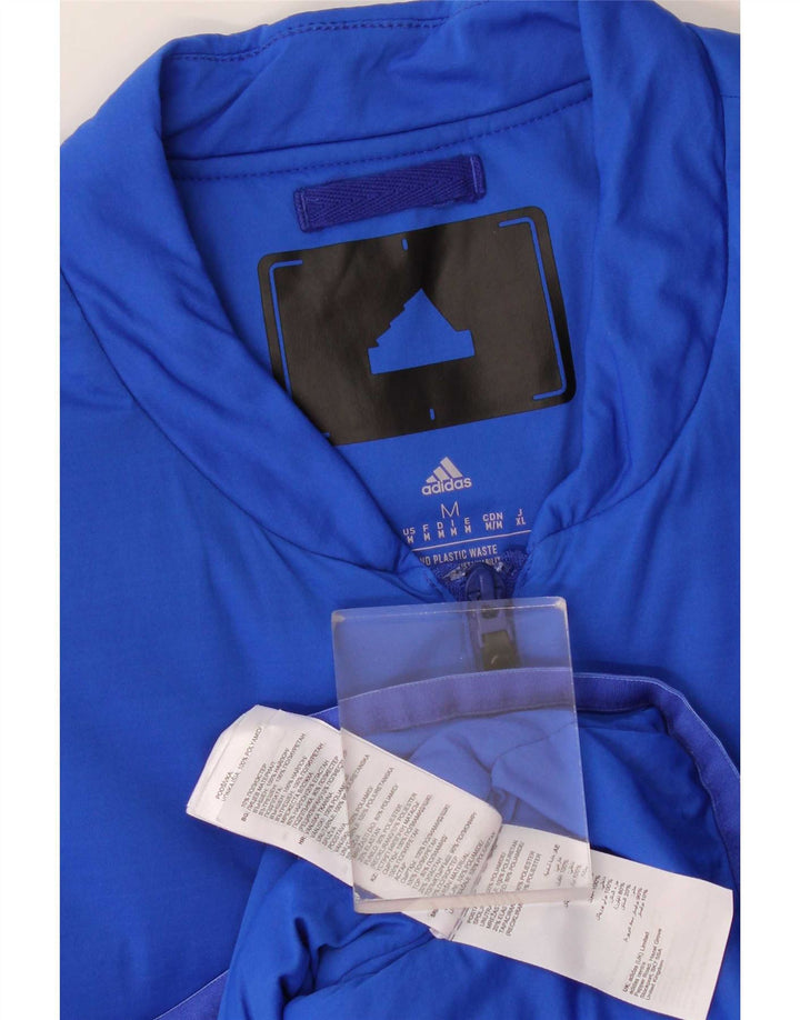 Adidas Mens Gilet UK 38 Medium Blue Colourblock Polyamide