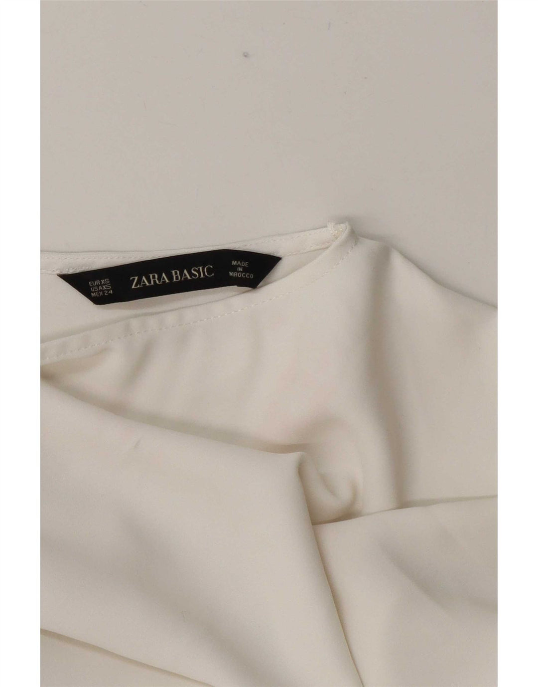 Zara Womens Oversized Blouse Top UK 6 XS White Colourblock