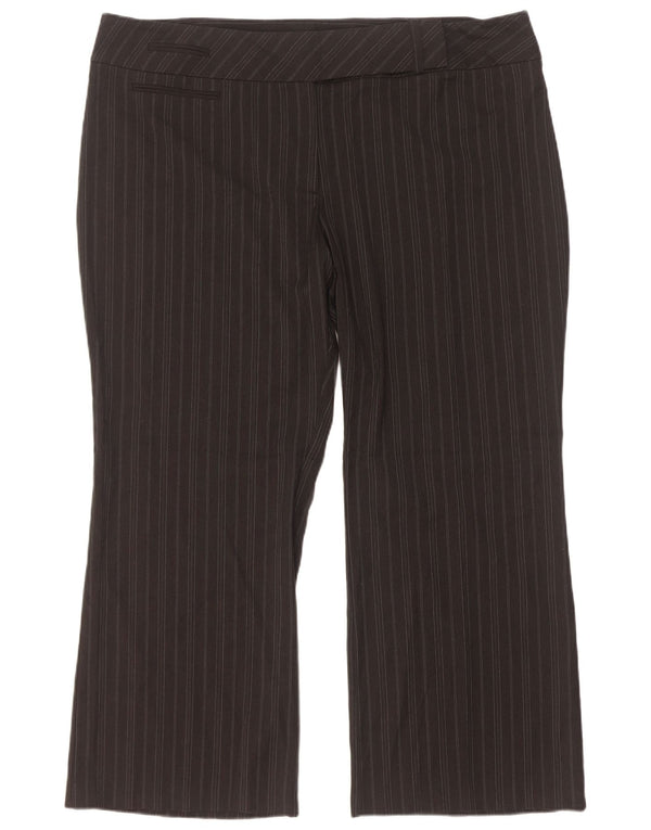 Marks & Spencer Womens Suit Trousers UK 20 2XL W44 L28 Grey Striped