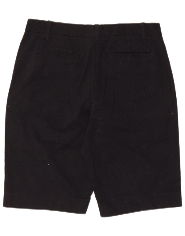 Marks & Spencer Womens Chino Shorts UK 12 Medium W30  Black Cotton