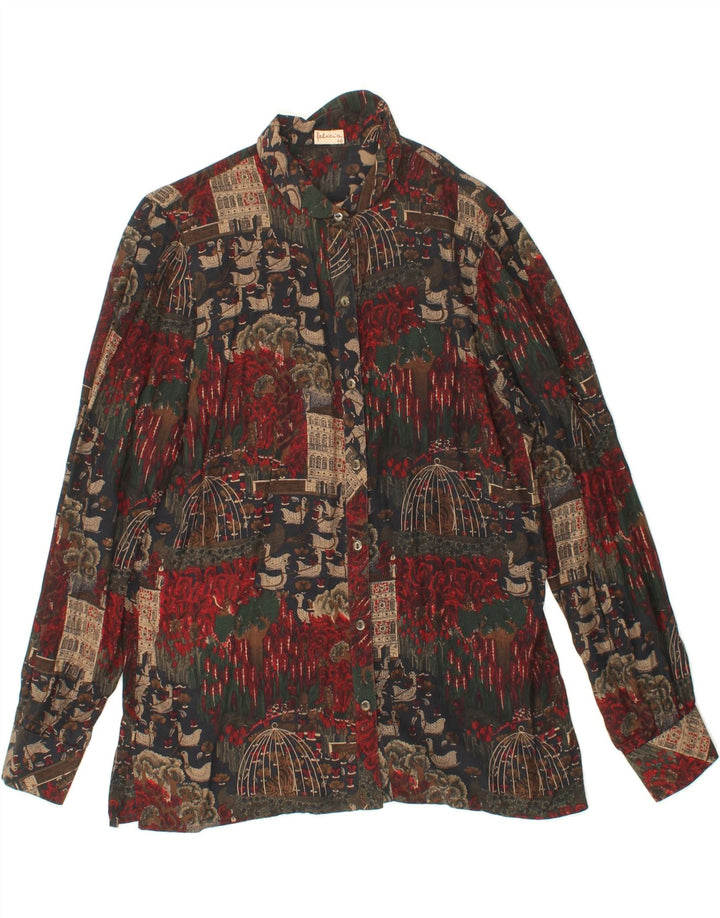 FELICIA Womens Abstract Pattern Shirt Blouse EU 40 Medium Multicoloured Vintage Felicia and Second-Hand Felicia from Messina Hembry 