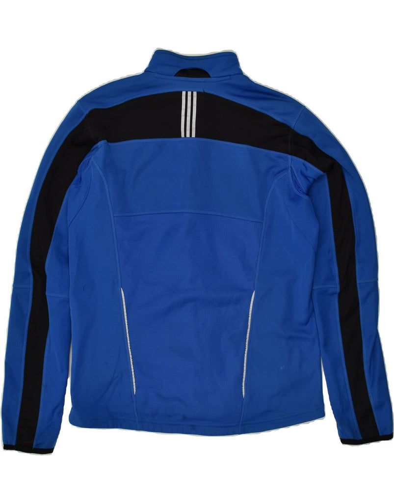 ADIDAS Mens Climawarm Tracksuit Top Jacket Large Blue Colourblock Vintage Adidas and Second-Hand Adidas from Messina Hembry 