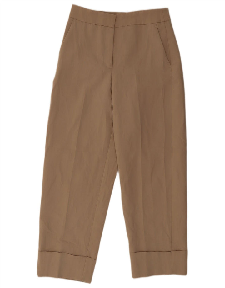 Zara Womens Straight Suit Trousers Medium W28 L27 Beige Polyester