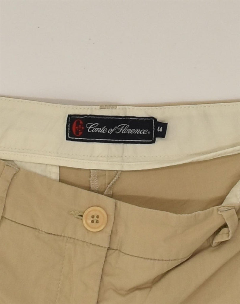 CONTE OF FLORENCE Womens Slim Chino Trousers IT 44 W28 L26  Beige | Vintage Conte of Florence | Thrift | Second-Hand Conte of Florence | Used Clothing | Messina Hembry 