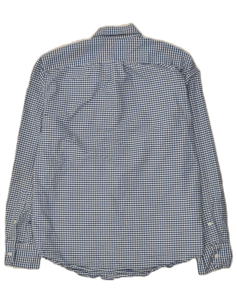 J. CREW Mens Oxford Slim Shirt Medium Blue Gingham Cotton | Vintage J. Crew | Thrift | Second-Hand J. Crew | Used Clothing | Messina Hembry 