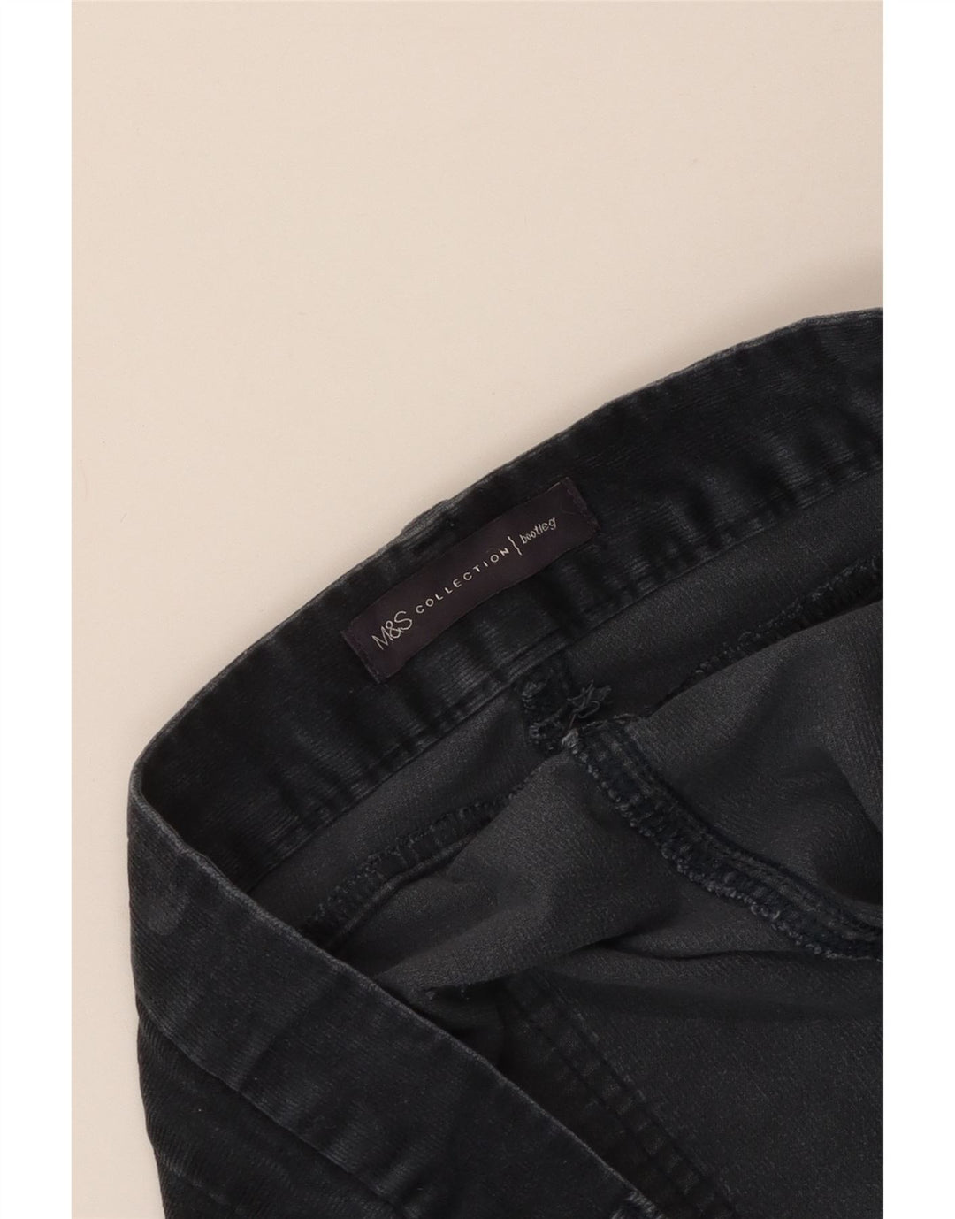 Marks & Spencer Womens Bootcut Corduroy Trousers W40 L33 Navy Blue