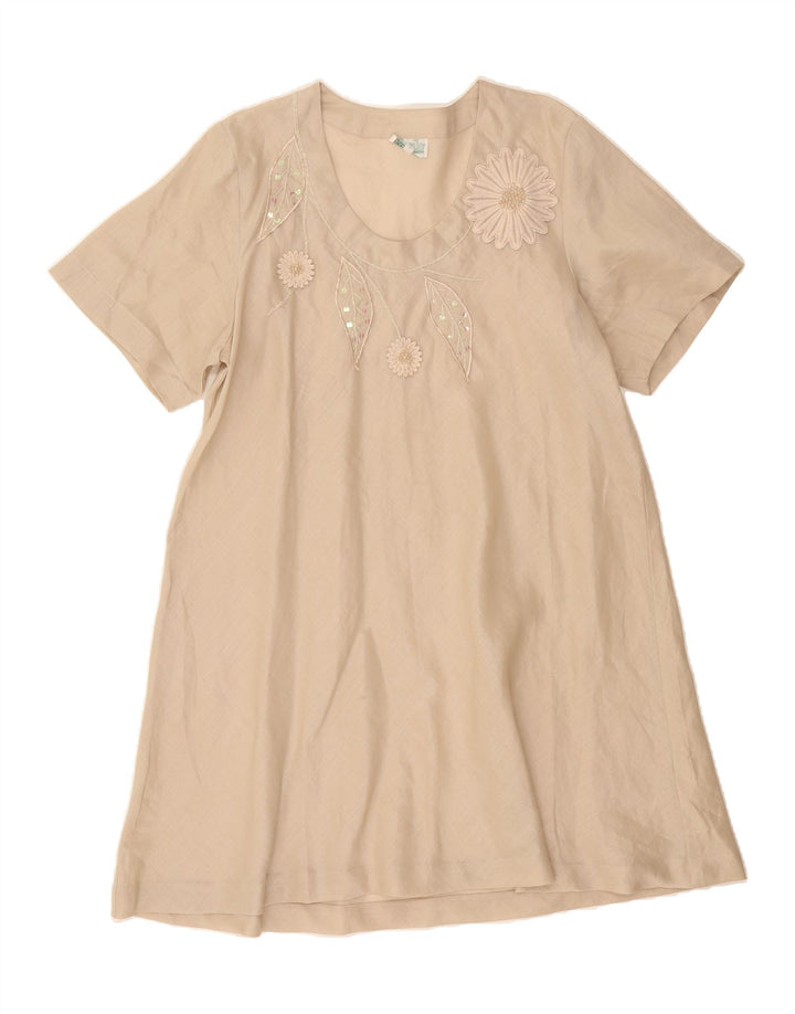 MARILA Womens Tent Dress UK 10 Small Beige Vintage Marila and Second-Hand Marila from Messina Hembry 