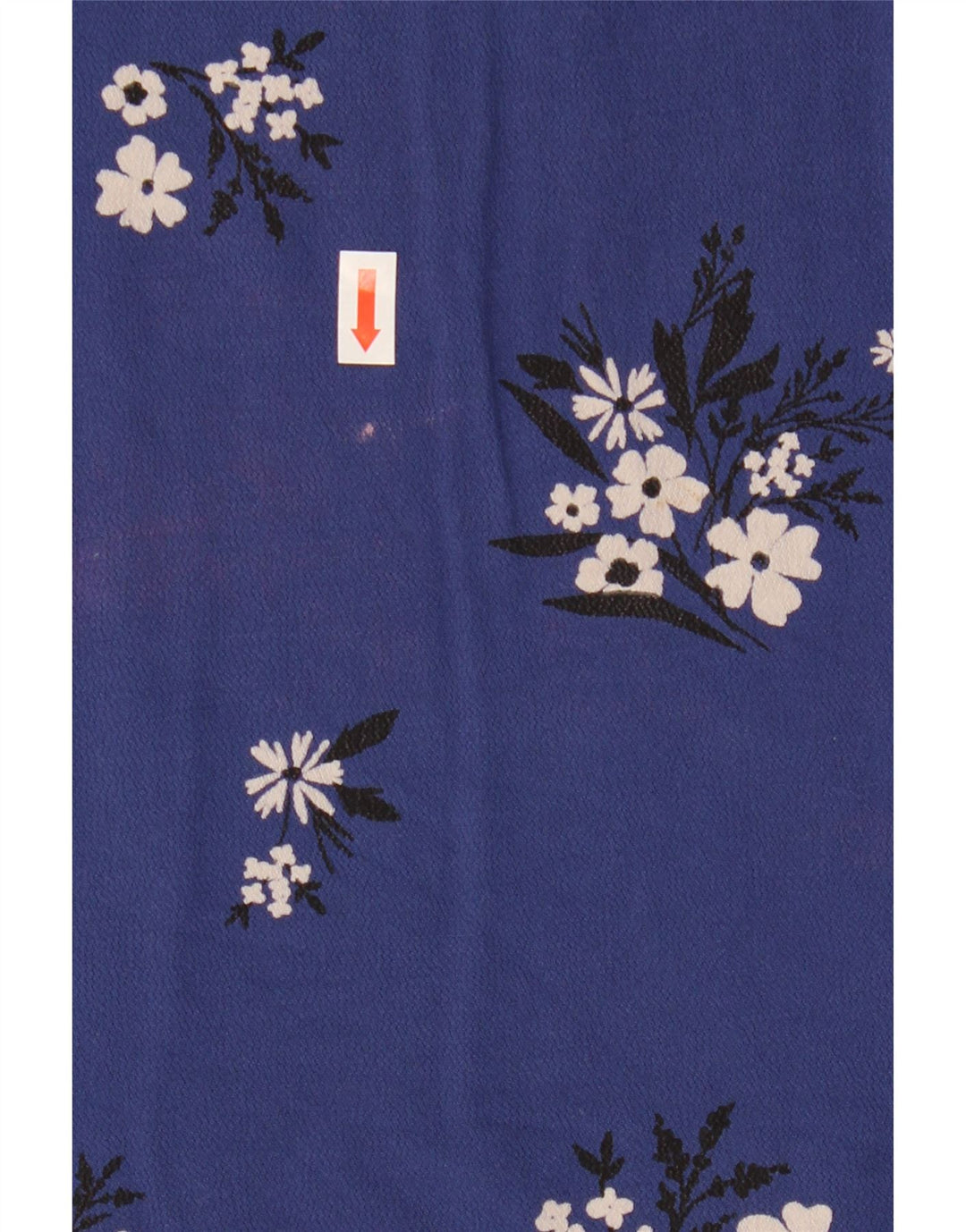 Marks & Spencer Womens Long Sleeve Blouse Top UK 12 Medium Navy Blue Floral