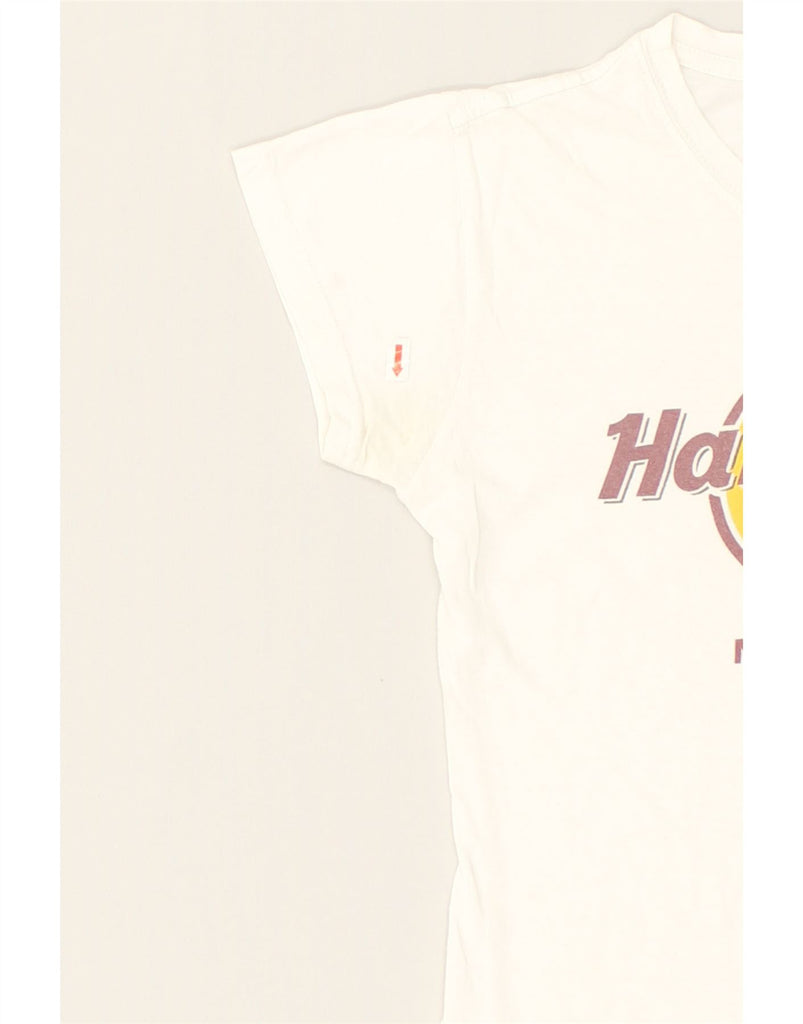 HARD ROCK CAFE Womens New York Graphic T-Shirt Top UK 6 XS White Cotton | Vintage Hard Rock Cafe | Thrift | Second-Hand Hard Rock Cafe | Used Clothing | Messina Hembry 