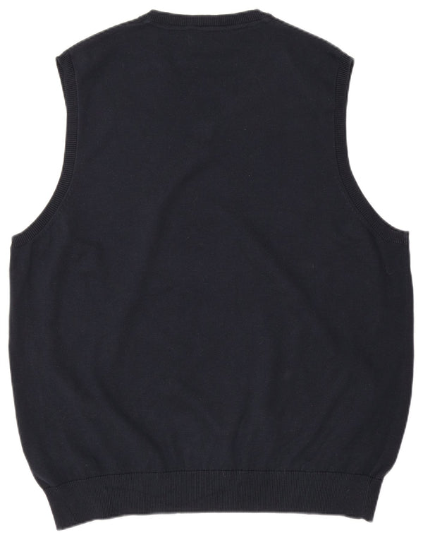 Marks & Spencer Mens Vest Tank Top XL Navy Blue Cotton