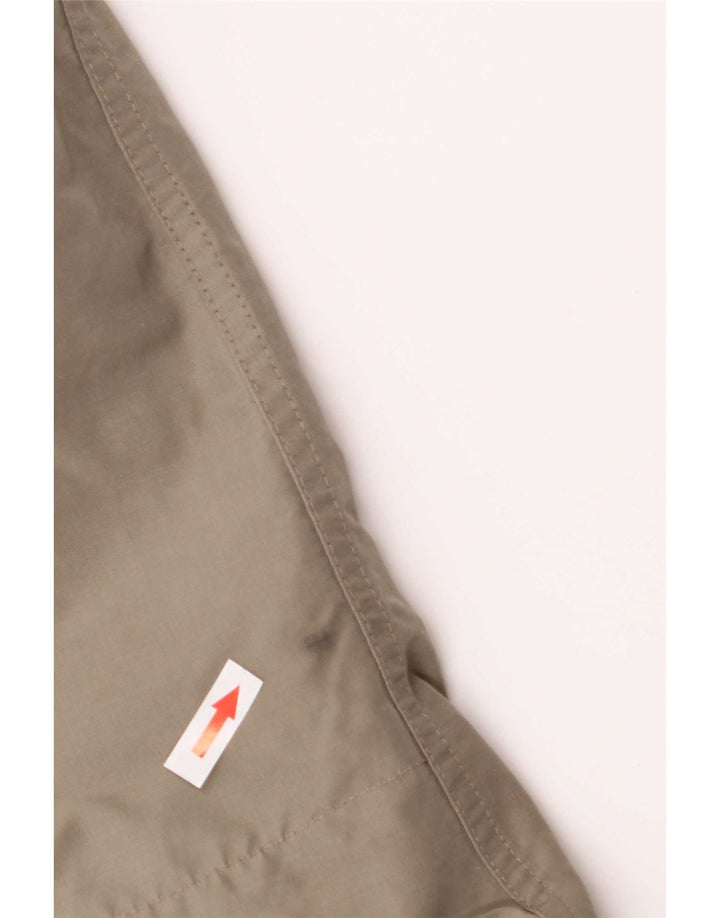 Woolrich Mens Hooded Parka Jacket UK 38 Medium Grey Cotton