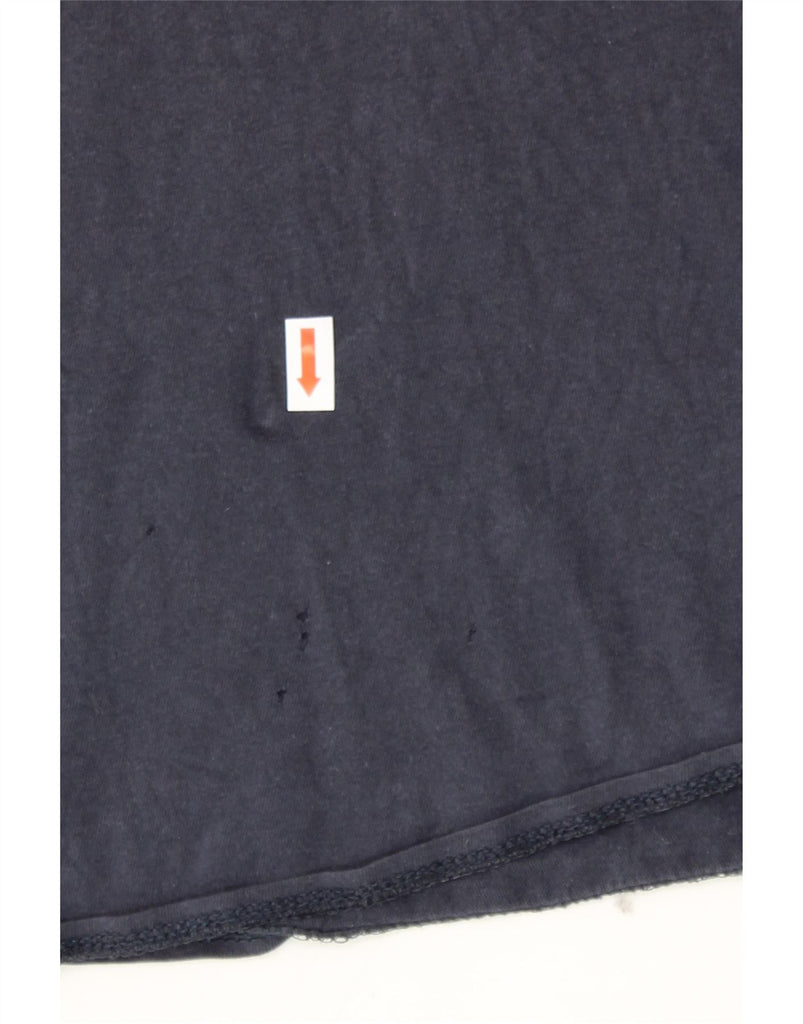 TOMMY HILFIGER Womens T-Shirt Top UK 14 Large Navy Blue Cotton Vintage Tommy Hilfiger and Second-Hand Tommy Hilfiger from Messina Hembry 