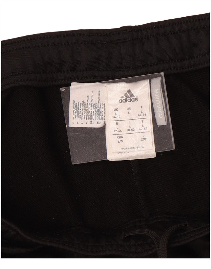 Adidas Womens Climalite Tracksuit Trousers UK 16/18 Large  Black Polyester