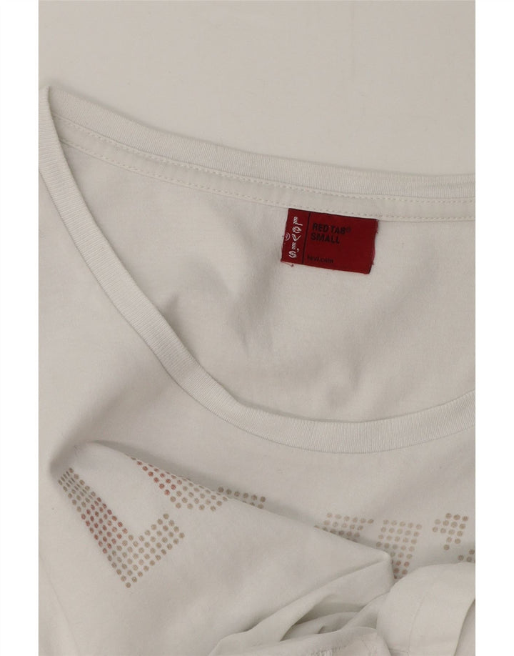 Levi's Womens Graphic T-Shirt Top UK 10 Small White