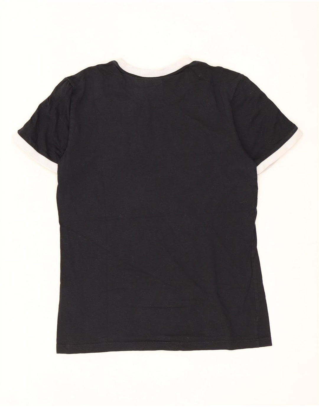 Adidas Womens T-Shirt Top UK 8 Small Black Cotton
