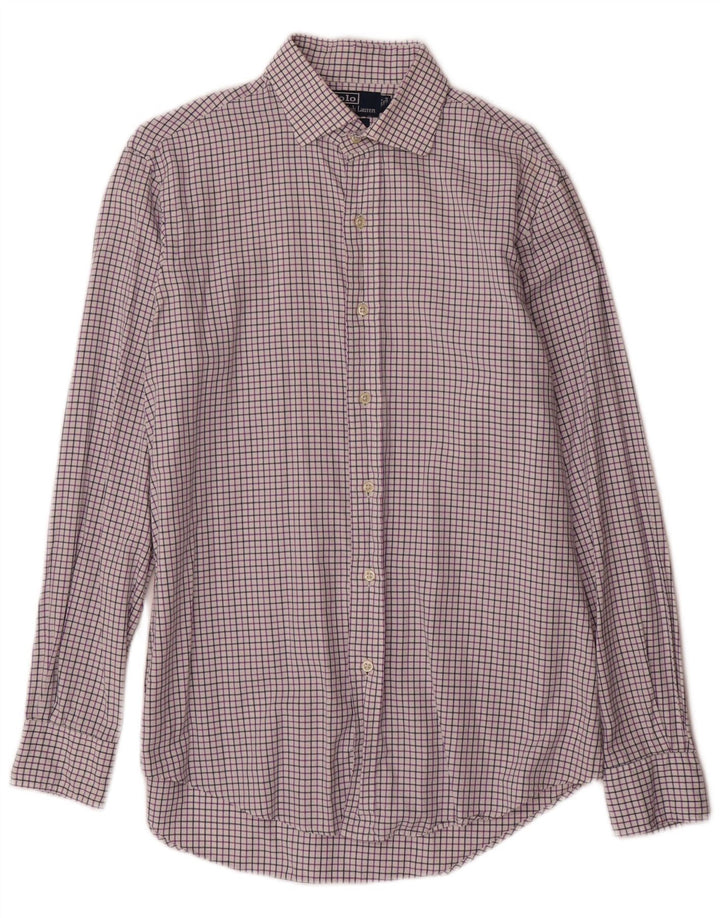 Polo Ralph Lauren Mens Regent Shirt Size 15 1/2 Medium Purple Check