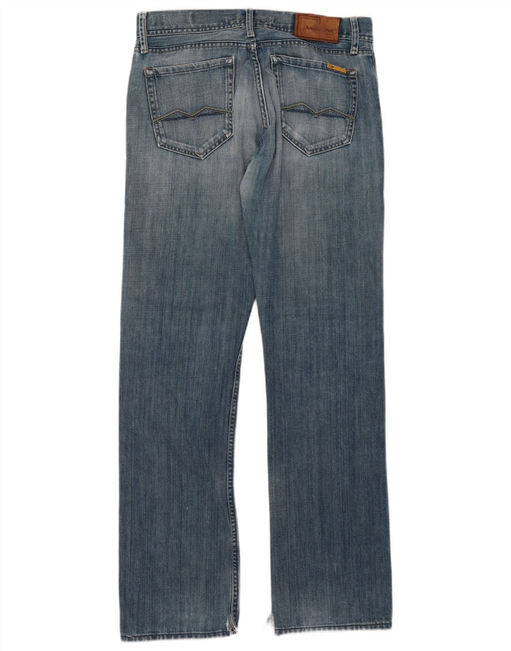 Meltin' Pot Mens Mark Straight Jeans W33 L34 Blue Cotton