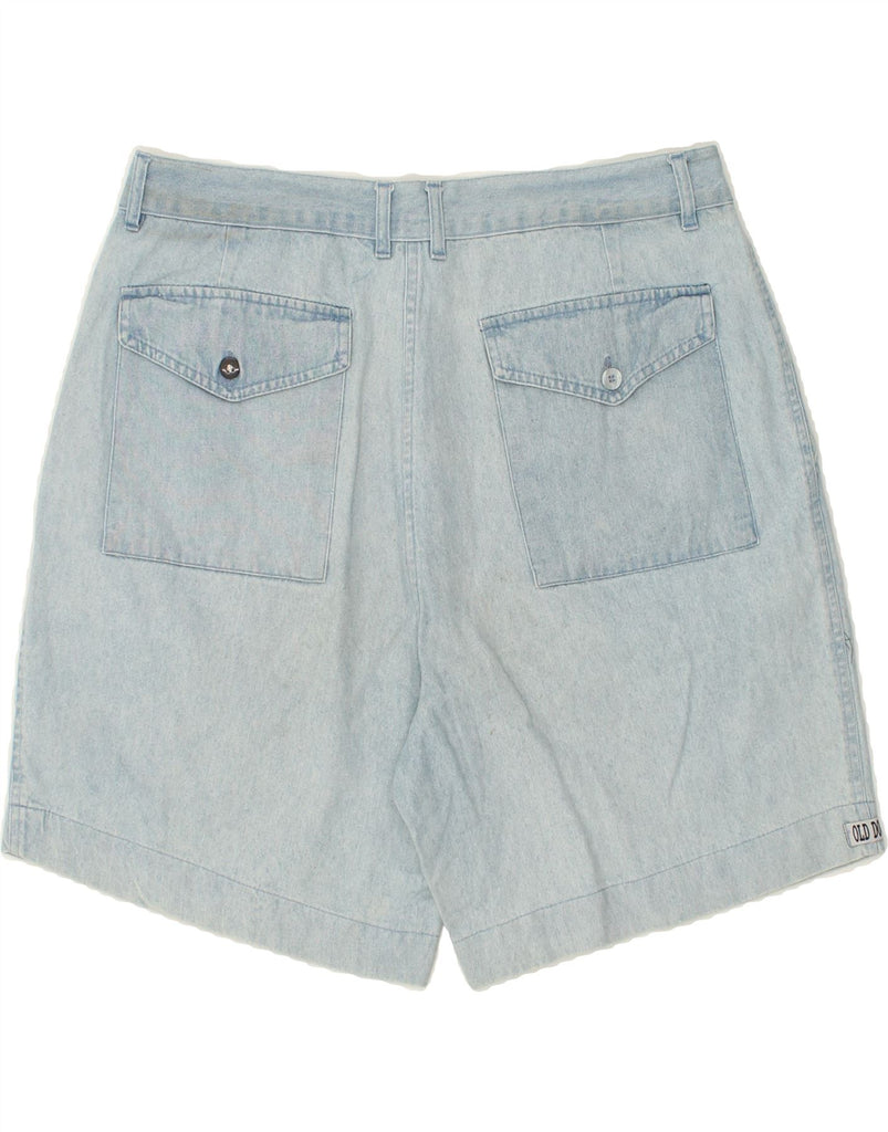 OLD DOG Mens High Waist Denim Shorts IT 54 2XL W36  Blue Cotton | Vintage Old Dog | Thrift | Second-Hand Old Dog | Used Clothing | Messina Hembry 