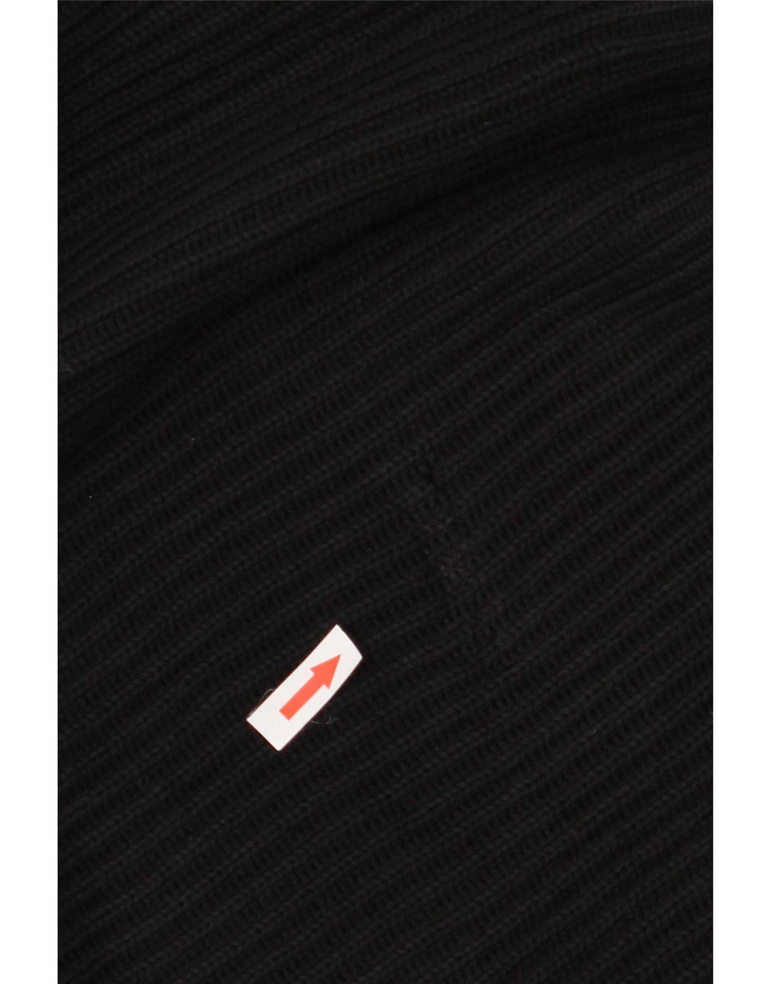 Zara Mens Zip Neck Jumper Sweater Large Black Cotton