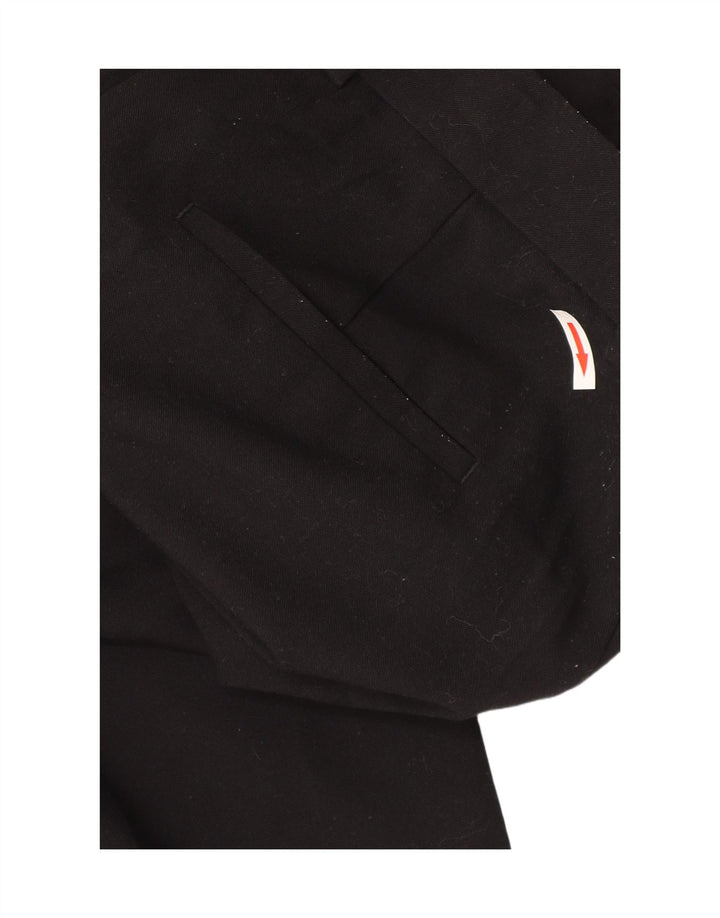Marks & Spencer Womens Straight Cargo Trousers UK 12 Medium W30 L30 Black